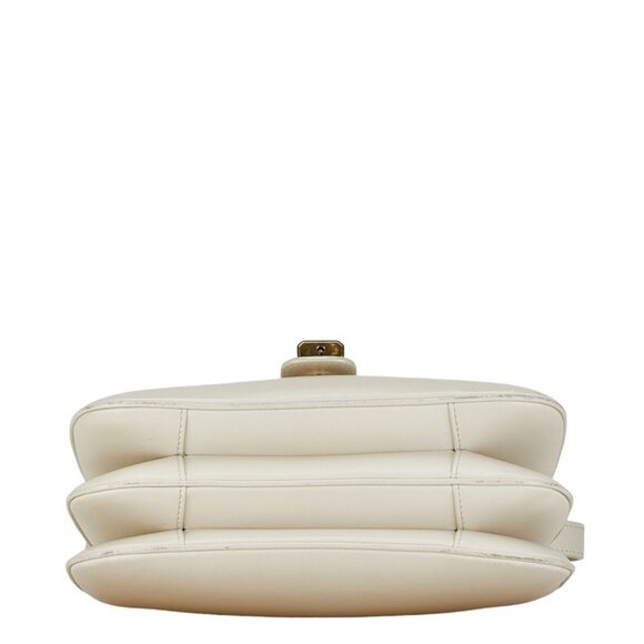 CELINE White Leather Shoulder Bag - Picture 4 of 12